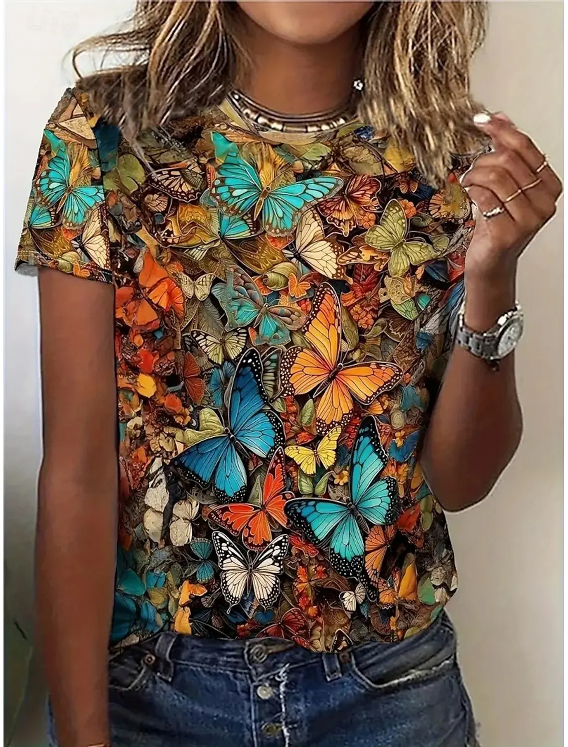 

Летние футболки с 3D принтом цветов и розы, женская уличная одежда, повседневная модная футболка с короткими рукавами Y2k, футболки с круглым вырезом, топы, одежда