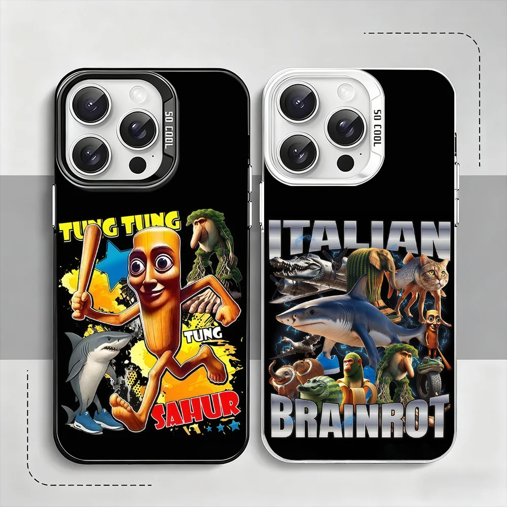 

Fashion print phone case For Samsung A07 A17 A06 S25 S24 S23 Ultra FE Plus Protective IMD Color Cover Brainrot