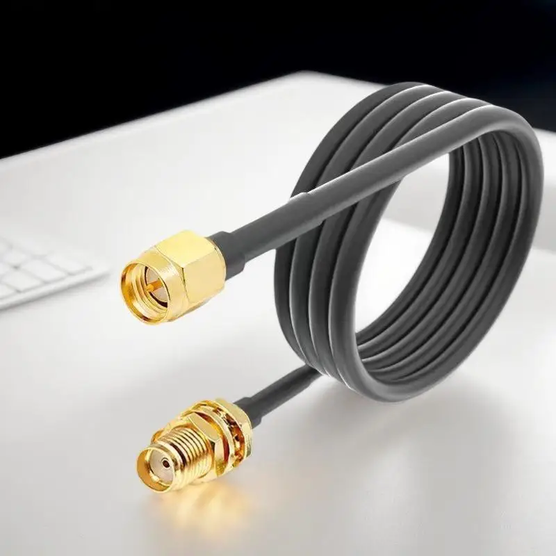 1 Piece 5m RF Extend Cable Converter Cord Copper Feeder Wire SMA To SMA Connector RG174 Router Antenna Extention Cable