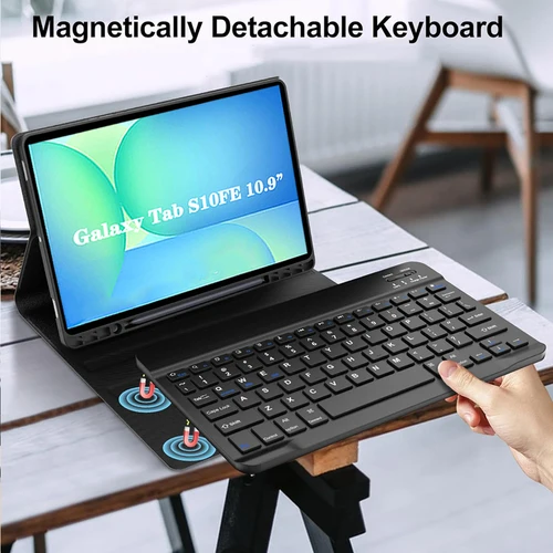 Imagen 2 del producto Funda para Samsung Galaxy Tab S10 FE de 10,9 pulgadas, funda para teclado para Samsung Galaxy Tab S10 FE de 10,9 pulgadas 2025 SM-X520/X526/X526B