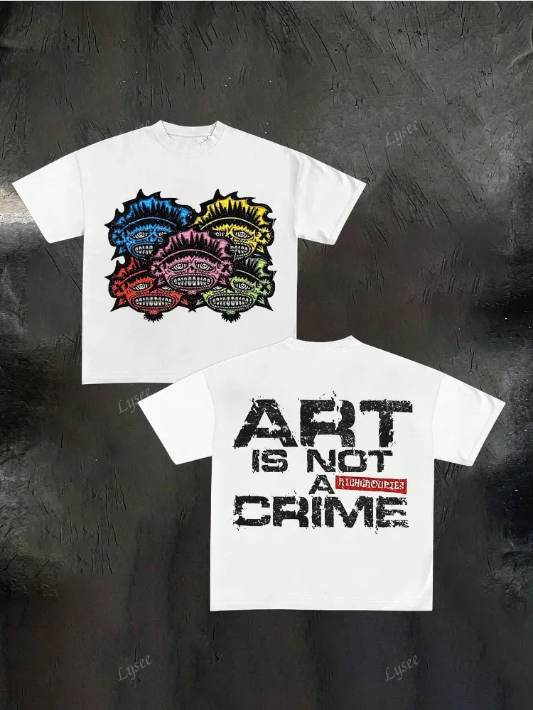 

Женская уличная модная повседневная футболка большого размера с рисунком и круглым вырезом с короткими рукавами, крутая и милая женская футболка