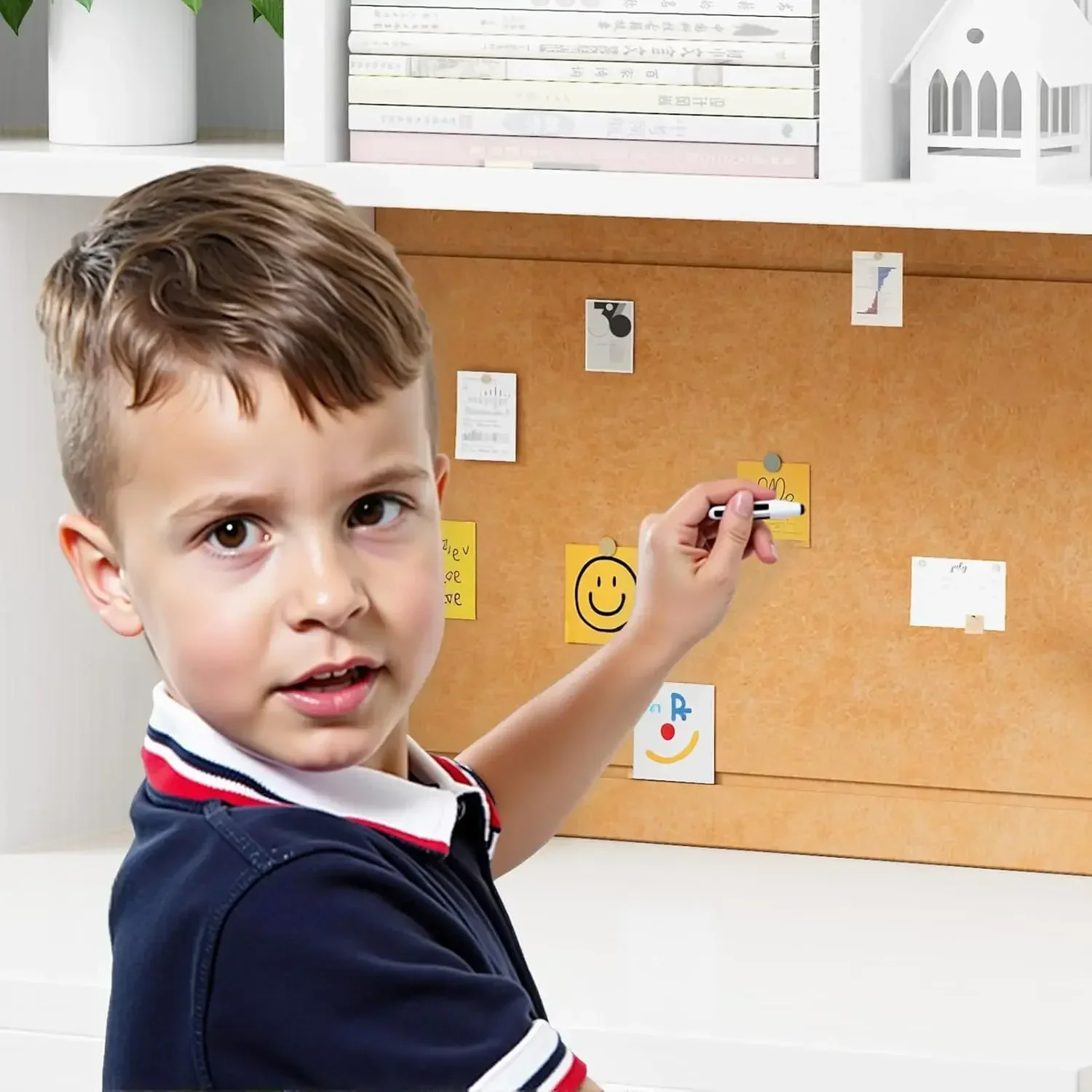 Kids Study Desk And Chair Set Wooden Ivory White Children Bedroom Study Desk With Storage Drawers Cabinets Open Hutch Shelves
