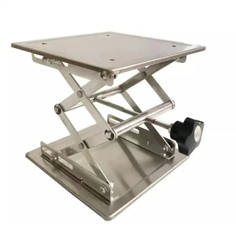 Mesa elevadora de enrutador de aluminio, soporte de elevación de laboratorio de grabado de carpintería, estante de plataforma elevadora, bancos de