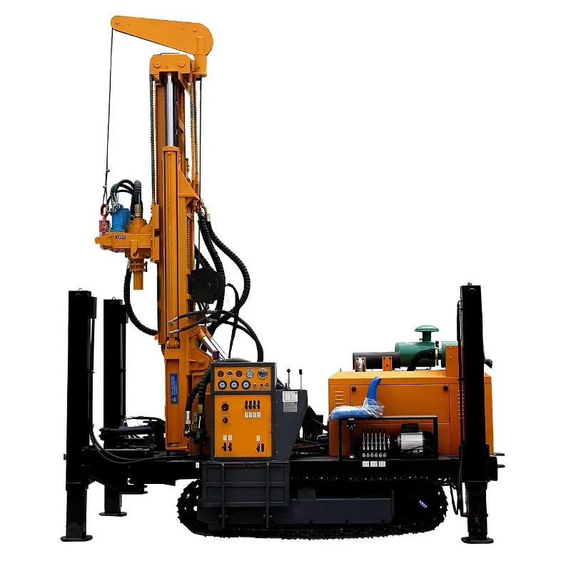 200 300 500 600m Crawler Water Well Drilling Rig Portable Deep DTH Water Well Boring Rotary Drilling Rig Machine for Sale