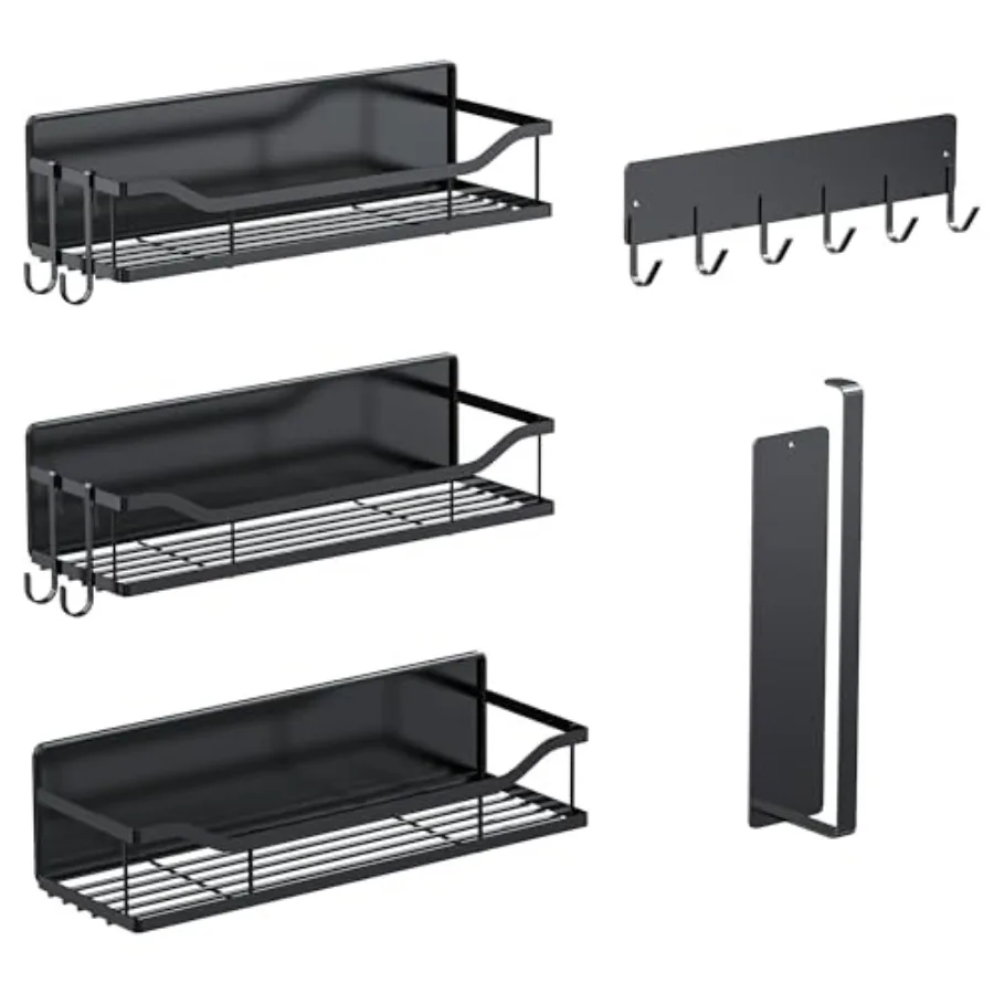 Magnetic Spice Rack, Multifunctional Magnetic Shelf for Washing Machine, Refrigerator, Microwave, and Any Metal Surface, Powerf