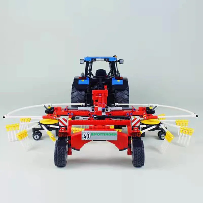 2021NEW Scale Model TOP 762C Windrower Tractor Building Blocks Remote Control Assembly Toy Model Boy Birthday Christmas Gift