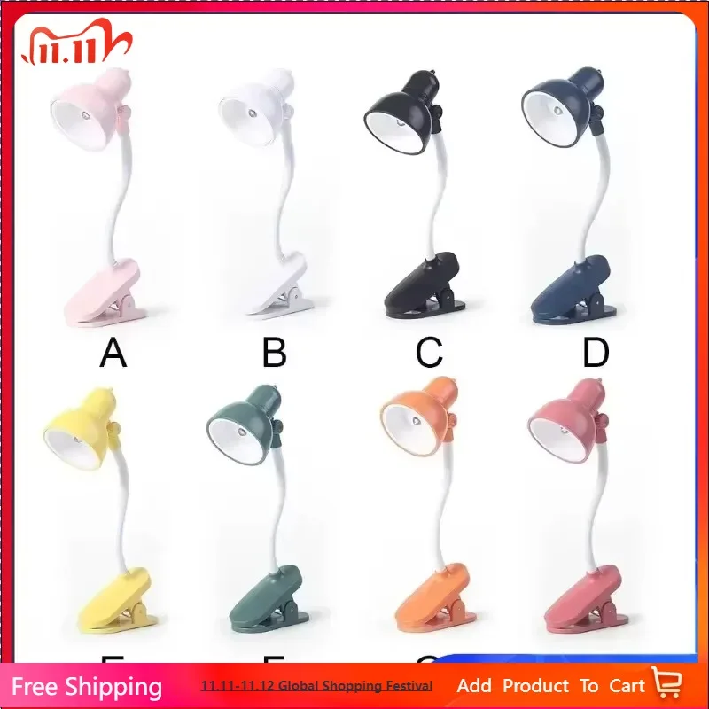 

LED Desk Lamp Clip Reading Light Adjustable Brightness Book Light Room Book Lamp Study Read Lamp Flexsible Reading Night Light