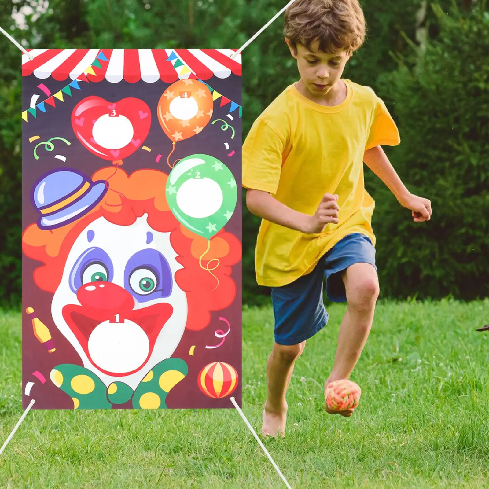 Halloween Circus Carnival Sandbag Game Flags Sandbag Game Flags Clown Throwing Hanging Outdoor Throwing Game Random Color