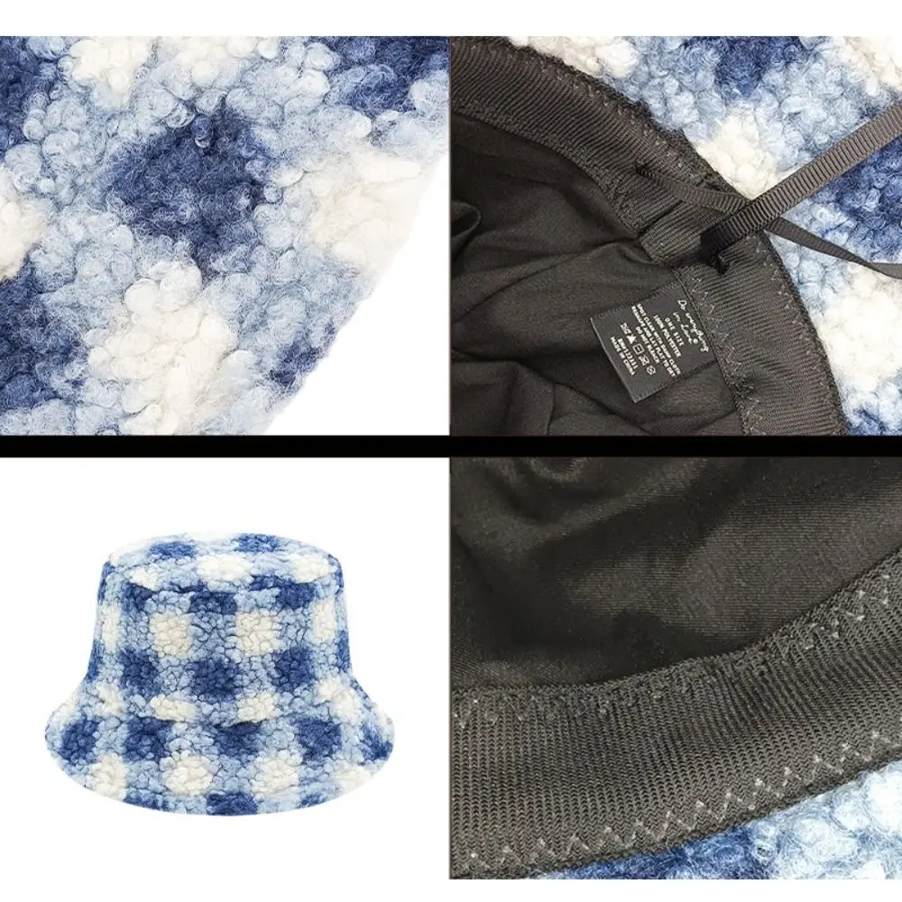 Plush Thicken Women Fluffy Bucket Hat Trend Cold Protection High Quality Fisherman Cap Winter Warm Ladies Hats image 5