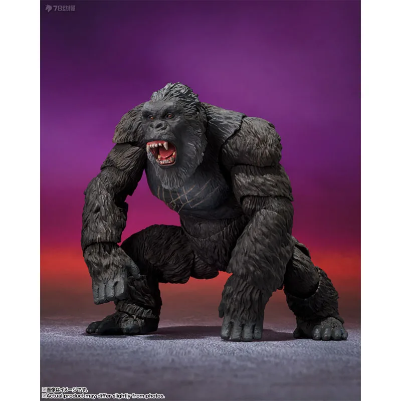 Bandai original s.h. monsterarts (2024) kong da anime figuras de ação brinquedo para meninos presente de natal ornamentos modelo colecionável