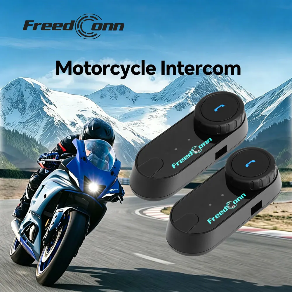 Auriculares Bluetooth para Casco de Motocicleta, Intercomunicador, Auriculares con Intercomunicador, Música Compartida, Freedconn TCom VB para Moto