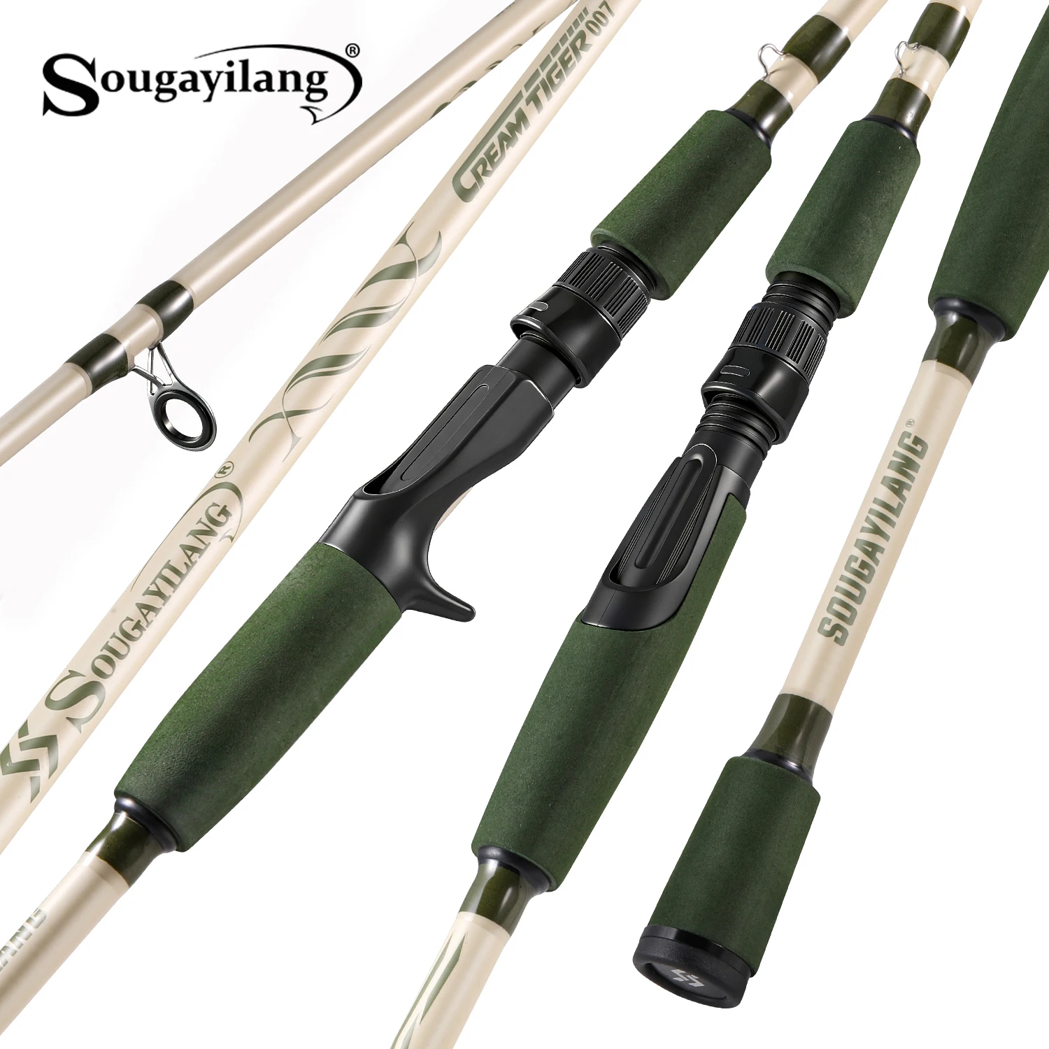 

Удилище спиннинговое/кастинговое Sougayilang, мощность M, чувствительный кончик, 2-секционное, портативное, из стекловолокна, для пресноводной рыбалки на басса в прибрежных водах