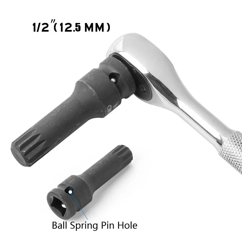 Imagem -03 - Star Bit Socket Adapter Drive 12 Point Torx Screwdriver 78 mm Resistência Impact Wrench Soquete Tool 1pc