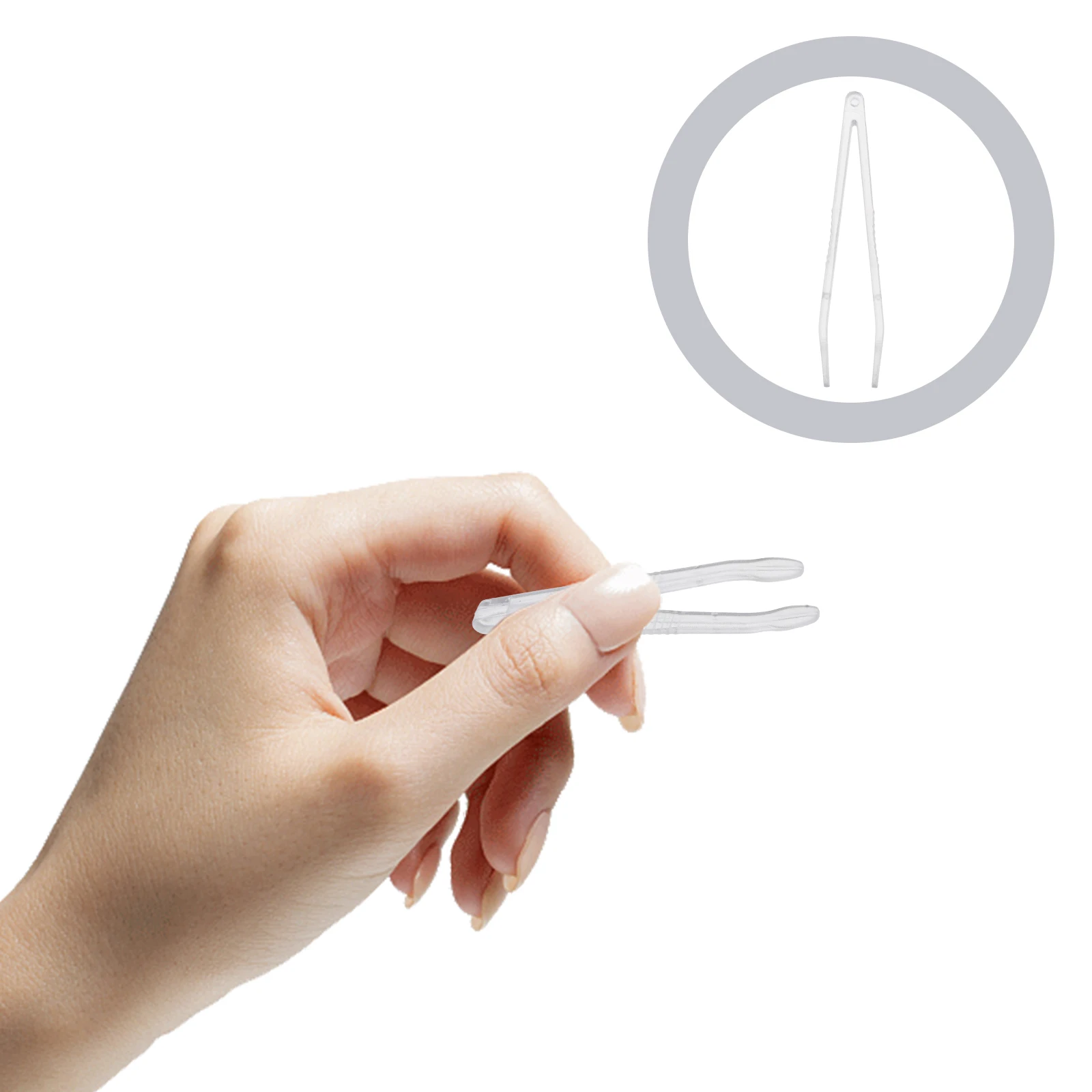 50 Pcs Double Eyelid Patch Tool False Eyelashes Helper Plastic Makeup Clips Mini Stickers Remover Tweezers Clamp