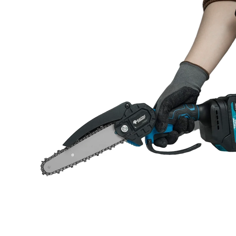 6 Inch Mini Cordless Electric Chain Saw Woodworking Handheld Pruning Chainsaw Garden Portable Cutting For Makita 18V Battery Pin