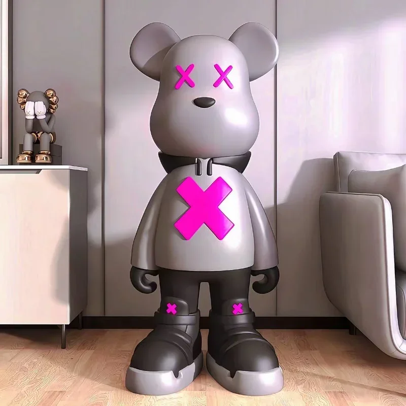 

72 Cm High Trendy Cartoon Bear Sculpture Large Ornament, Living Room Home Room Decoration, Doll Next To TV Cabinet