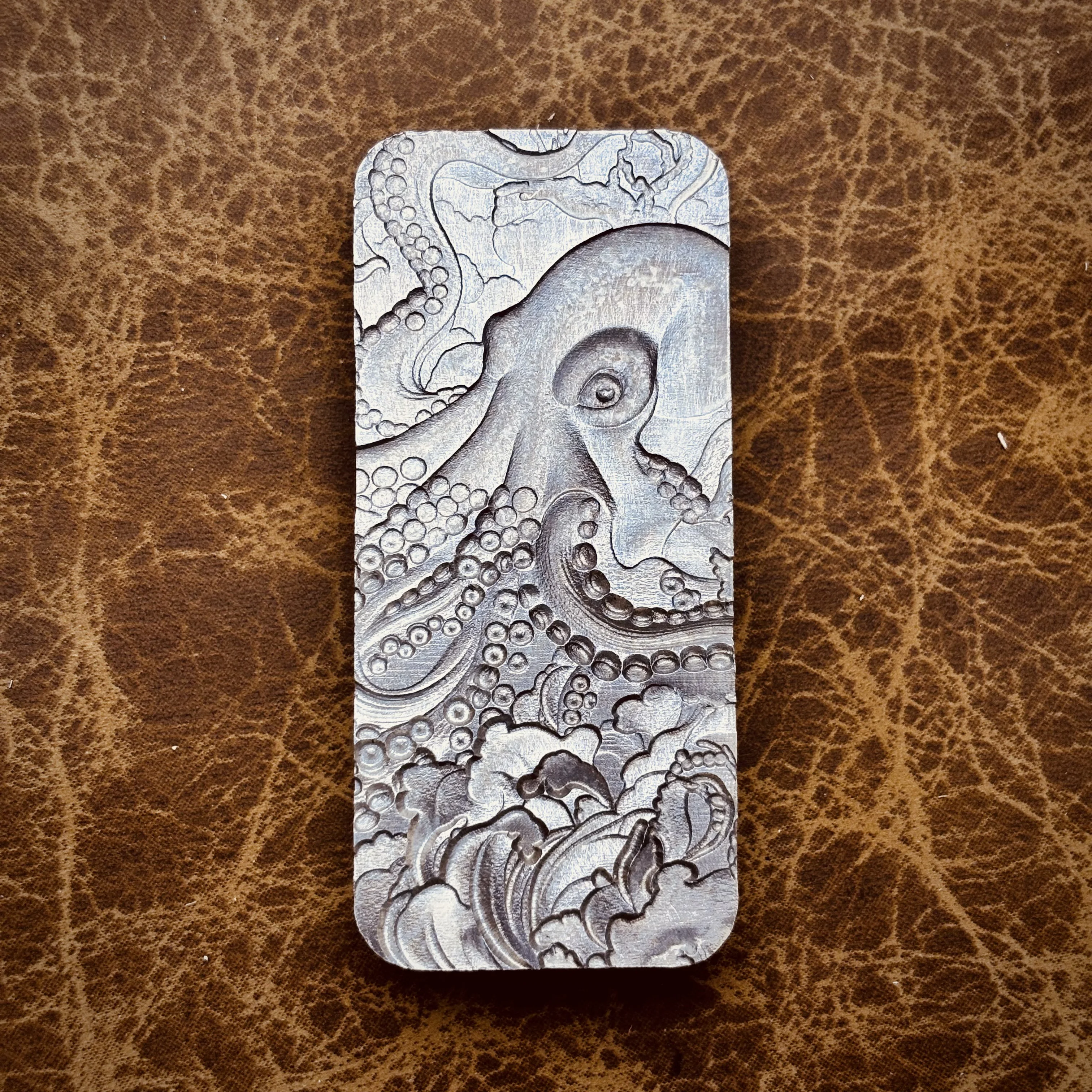 Picture 6: Octopus Pattern Leather Concavo-convex Mold Metal Stamping Tool Leathercraft Carving 3D Shaping Stamper Cold Pressing