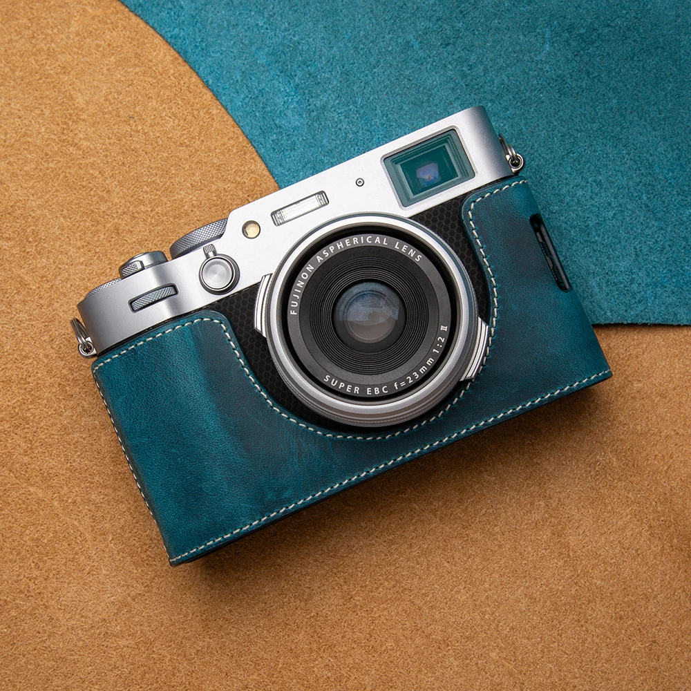 

Handmade Retro X100VI Camera Bag X100VI Half Bag Genuine Leather Camera Bag Box for Fujifilm Fuji X100VI Case Protective Case