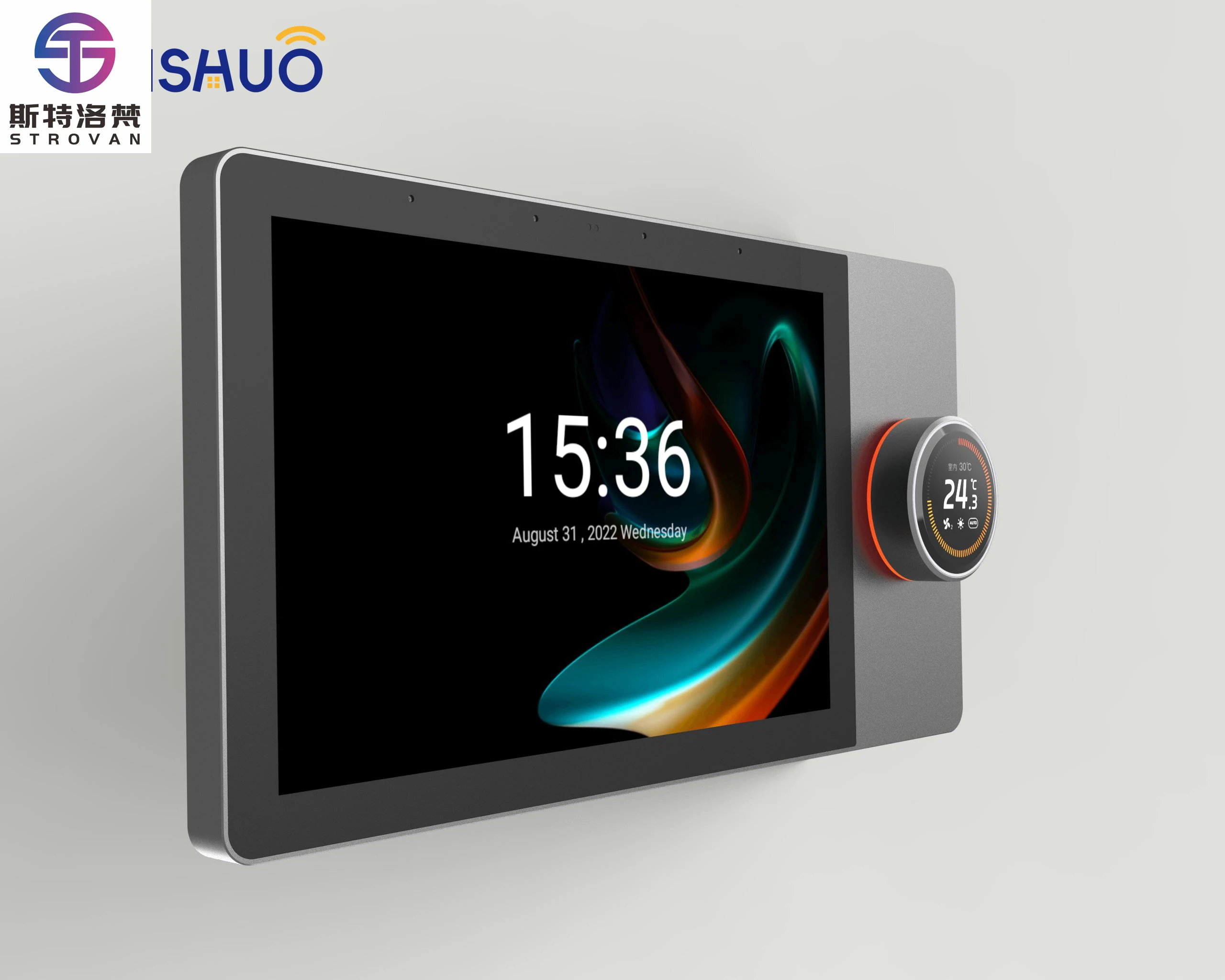 

STLF 2025 Smart Home Gateway 6 Inch Knob Panel LCD Hot Selling Home Automation System Featuring Android OS App Background