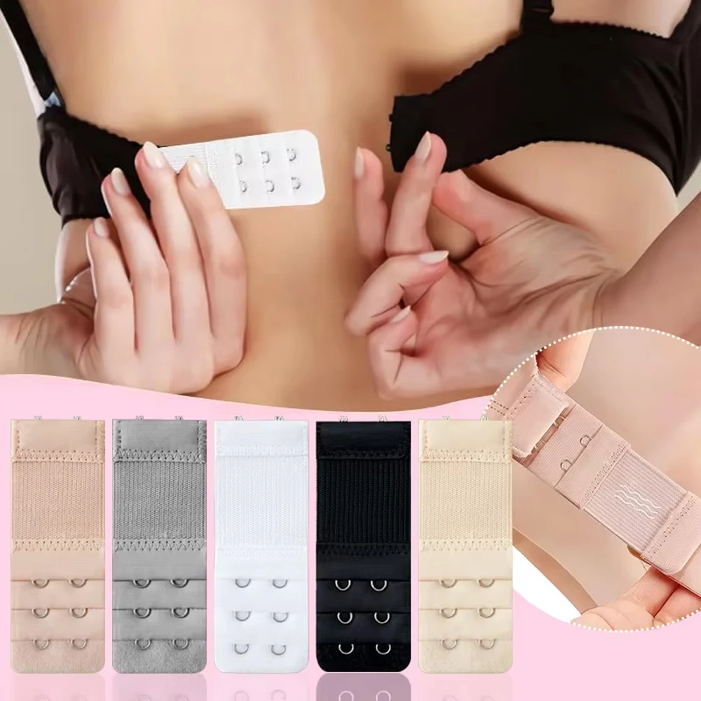 5PC Bra Extenders Strap 2 Rows Women Ajustable Intimates Lengthened Bra Hook Buckle Bra Extension