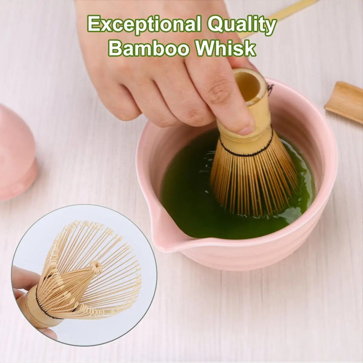 2026 Trend 5Pcs Japanese Ceramic Matcha Gift Box Matcha Tea Set with Whisk Spoon and Bowl Sumptuous Grinder Brush Tea Tools