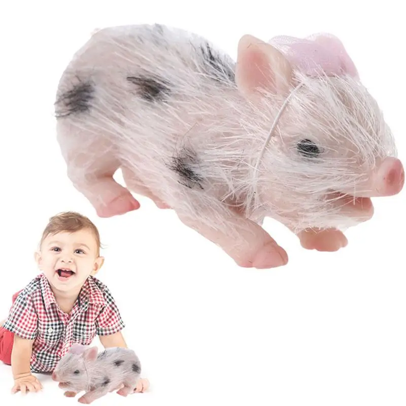 

Silicone Pig Doll Silicone Piglet Reborn Stretchy Fake Animals Full Body Hand Silicone Baby Pig Kids Reborn Doll Collections