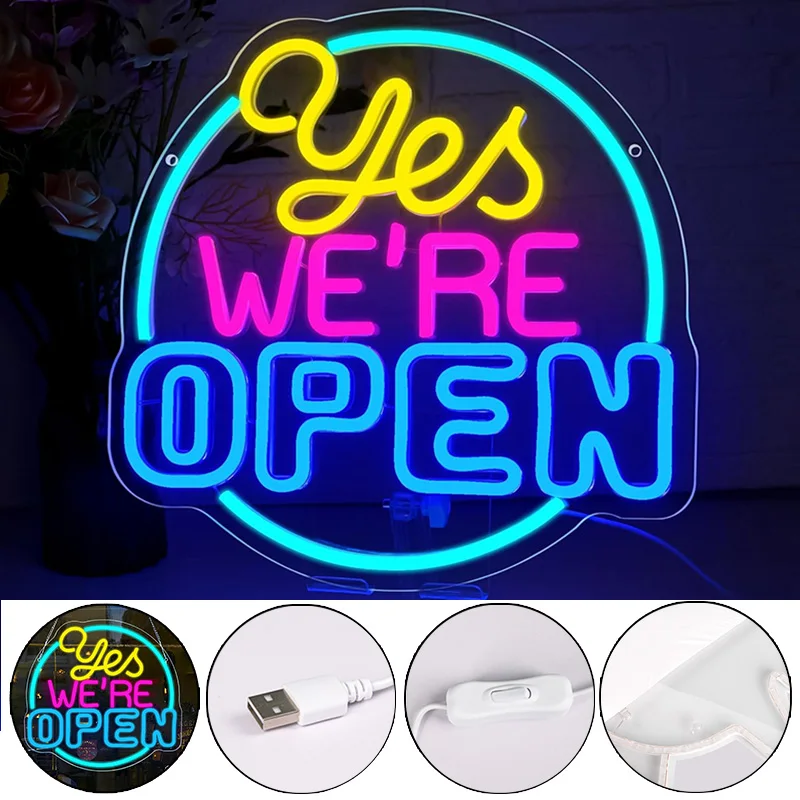 壁飾り用オープンネオンサイン、ledオープンサイン、ビジネス用オープンサイン、バー、パブ、店舗、レストラン用ネオンライトサイン
