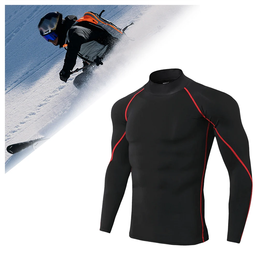 Winter Warm T-shirt Four Season Universal Long Sleeve T-Shirt Man Clothes Breathable Fitness Shirt Top Gym Warm Sport Shirt 2024