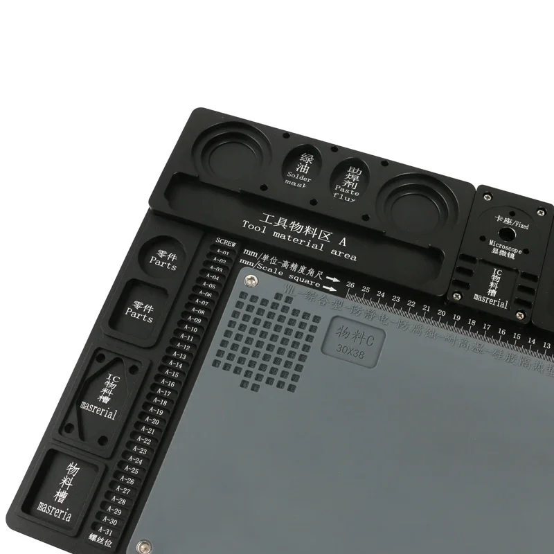 Supporto per microscopio in lega di alluminio piattaforma di riparazione del telefono tappetino di manutenzione resistente stazione di saldatura BGA