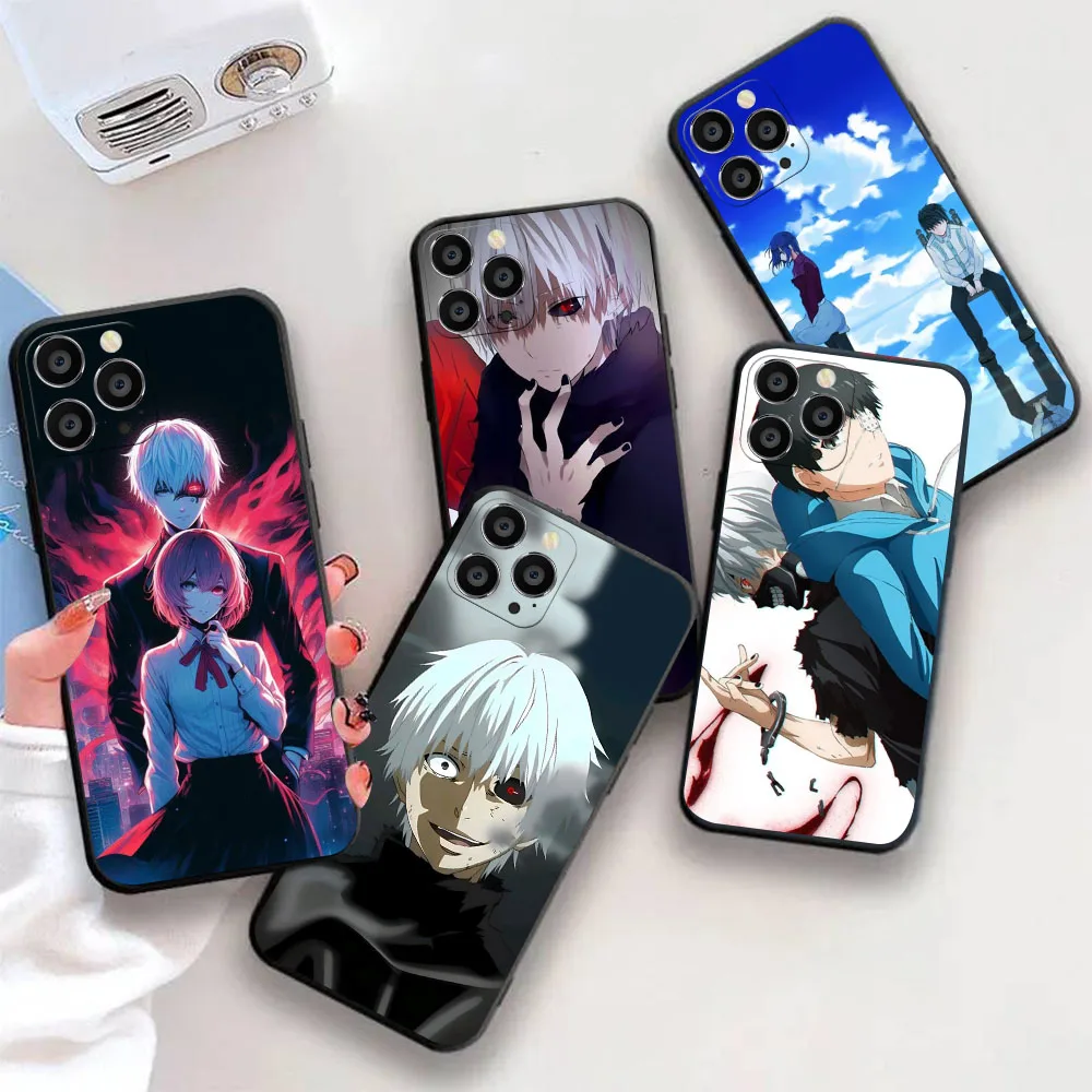 PK-66 Tokyo Ghoul Flexible Case For iPhone 6 6S 7 8 12 13 16 Mini Pro Max Plus