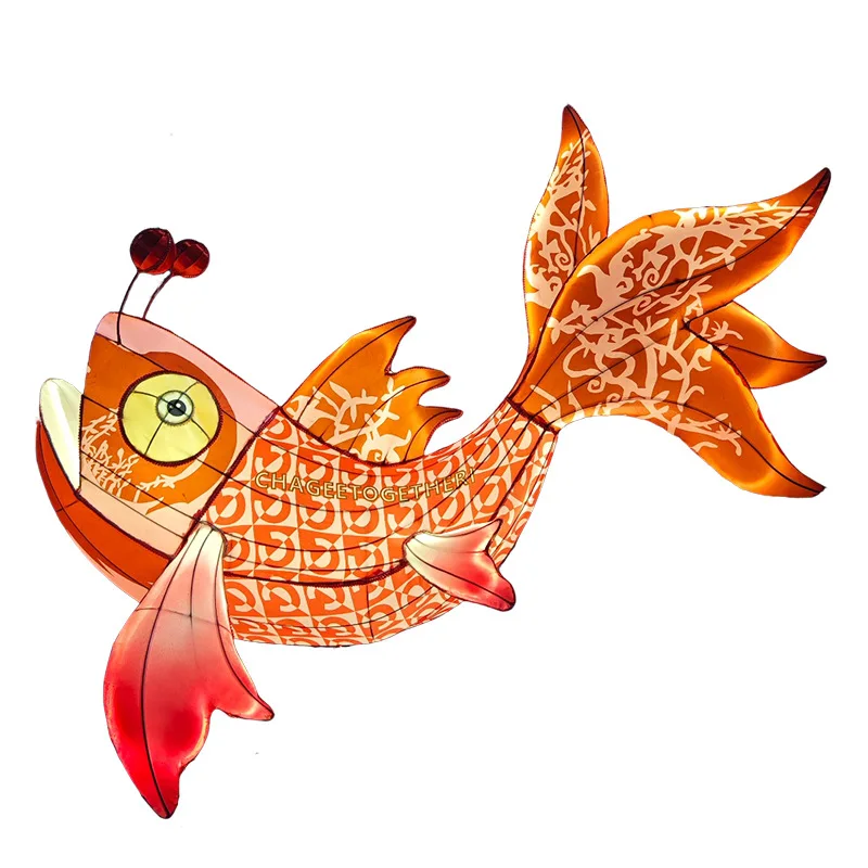 

Handmade luminous colorful koi shaped lantern creative carp portable lantern outdoor large festive goldfish decoration