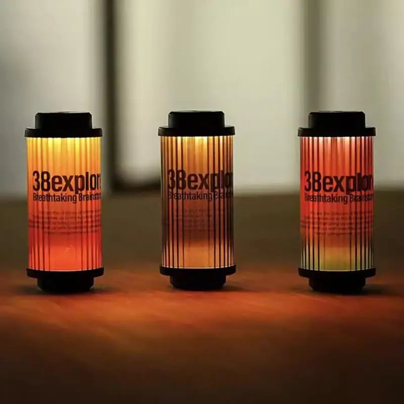 1Pcs Type-C Rechargeable Outdoor Flashlight 2000mAh Mini LED Camping Lanterns Warm White Light Hanging 38 Explore Camp Light