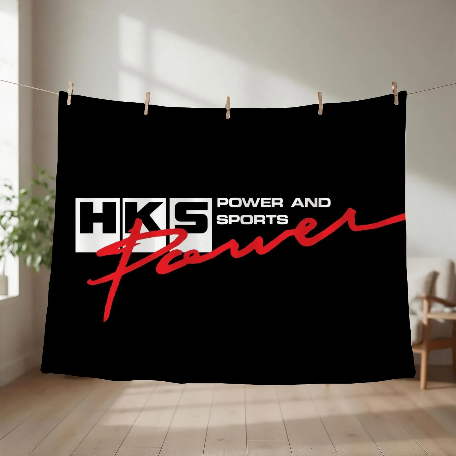 HKS POWER Throw Blanket funny gift Plaid Decoratives Moving Blankets