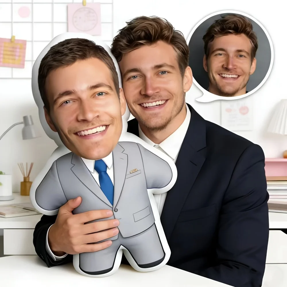 Customized Face Photo Pillow - Personalized Couple Face Cushion Gift, Mixed Colors, Suitable for Ages 14 and up - Ideal for Easter, Valentine's Day, Birthdays, and Friends