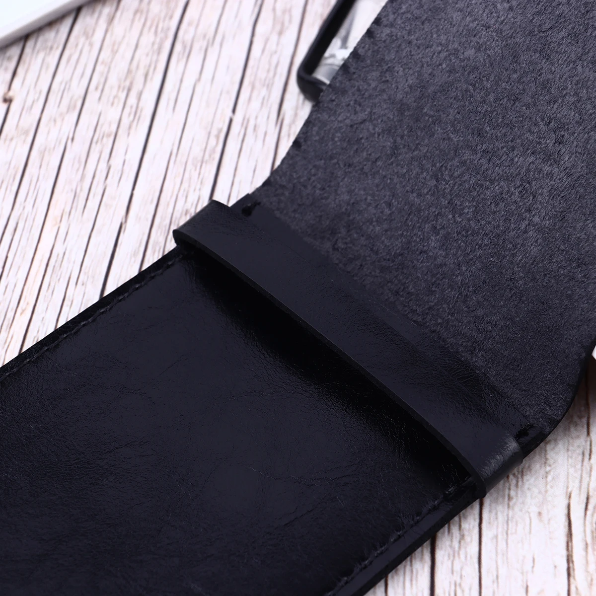 1pc Vintage Multi Pen Storage Bag Pouch Protective Sleeve Storage Bag For Home Office Pen Holder School Black