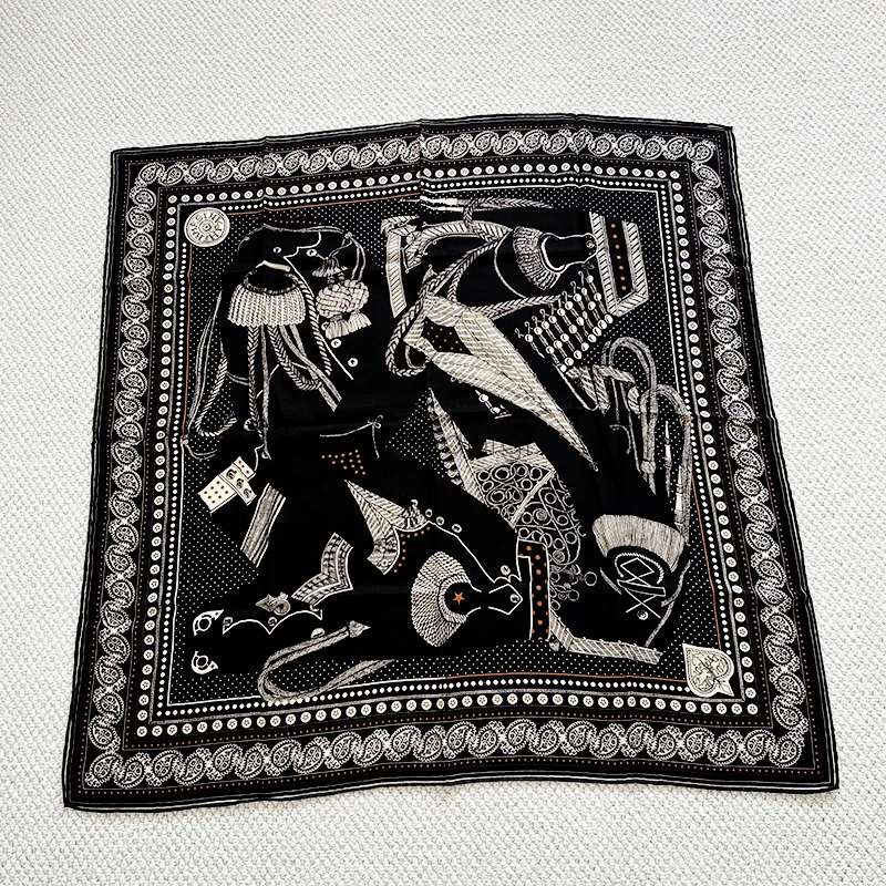 

Роскошные дизайнерские зимние шарфы из смеси шерсти и шелка, ручные шали, шарфы, квадратная бандана, украшения для волос, аксессуары для шеи, 110 см