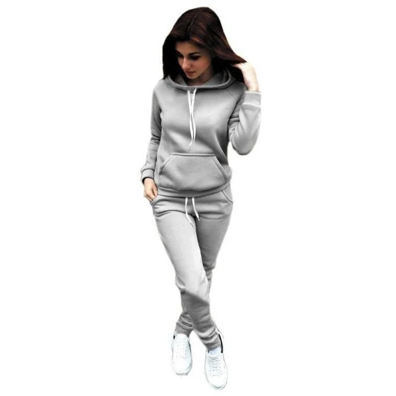 Women‘s Hoodie Pant Sets Sport Wear Pullover Plus Size Sweatshirts Sweatpants Jogging Tracksuit