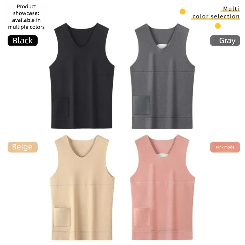 Rompi Pemanas Listrik Pintar untuk Pria Wanita, Pakaian Dalam Termal Berlapis Bulu, Lapisan Dasar Tubuh, Pakaian Hangat Penghangat Diri