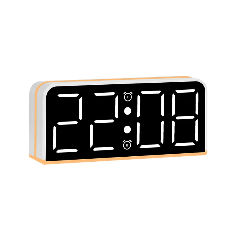 Minimalist LED Digital Clock,Silent Table Alarm Clock for Bedside Office Desk,Retro Style Modern Home Decor,Unique Creative Gift