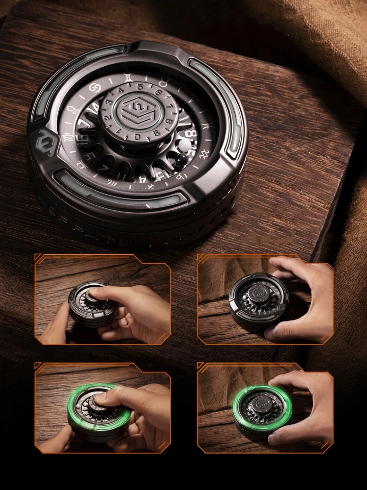 

Luminous Metal EDC Spinner Decision Maker Finger Gyro Portable Trendy Toy Stress Relief For Party Leisure Use