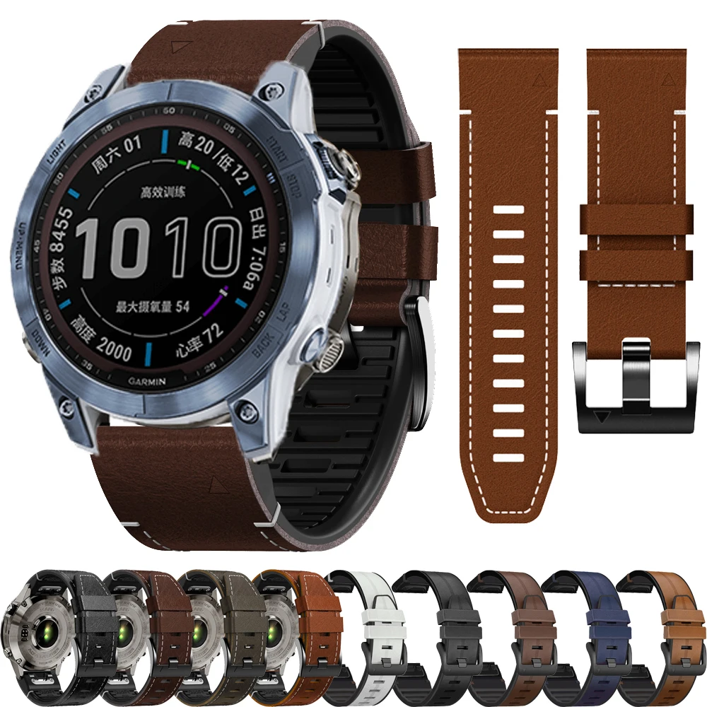 

Ремешок для часов из силиконовой кожи 22/26 мм для Garmin Fenix E 7Pro/7X/6X/6 Pro/5X/5 Plus/Epix/Forerunner965 Сменный ремешок на запястье