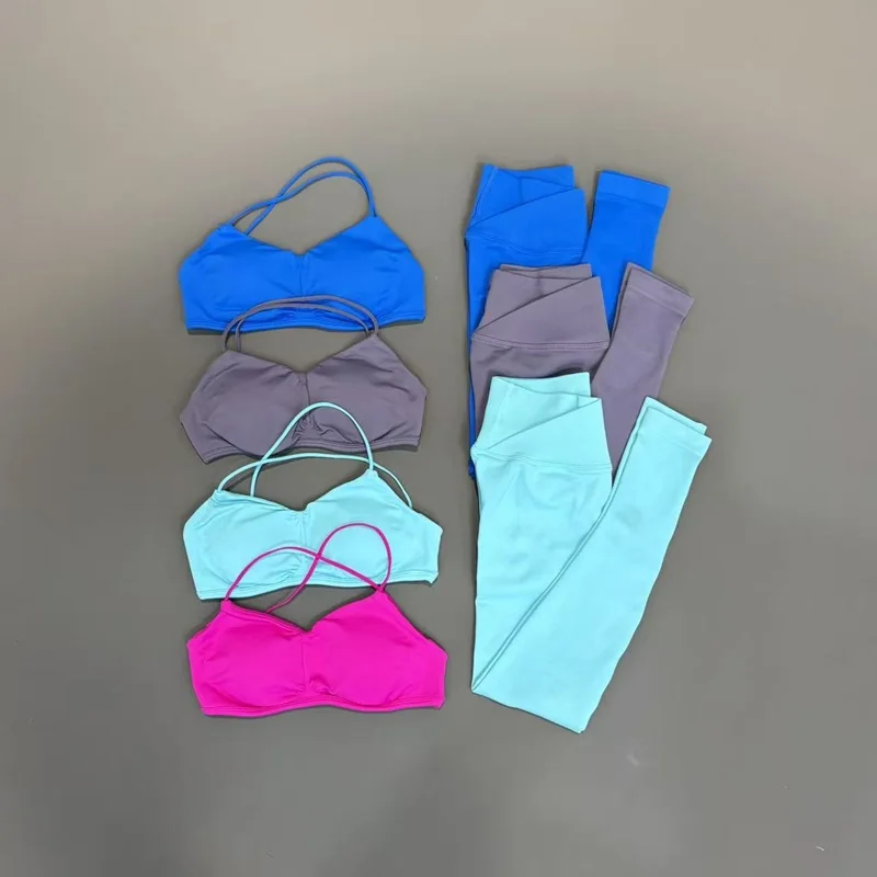 2-teiliges Vision Yoga-Set für Damen, Sommer-Trainingsanzug, sportliches, rückenfreies Top, Sport-Leggings, Pilates, Gym, Workout, Fitness-Outfits