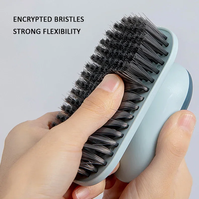 Laundry Brush with Handle Flexible Plastic Washing Scrub Brush Soft Hair Cleaning Brush Clothes Cleaner Household Cleaning Tools