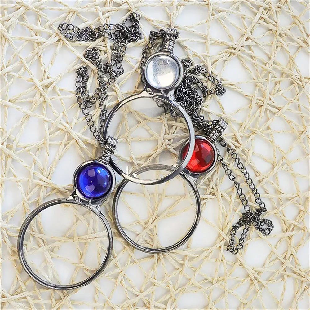 

Alloy 6x magnification Multipurpose Multi-color optional Magnifier Monolithic eyepiece Pendant Magnifying glass necklace