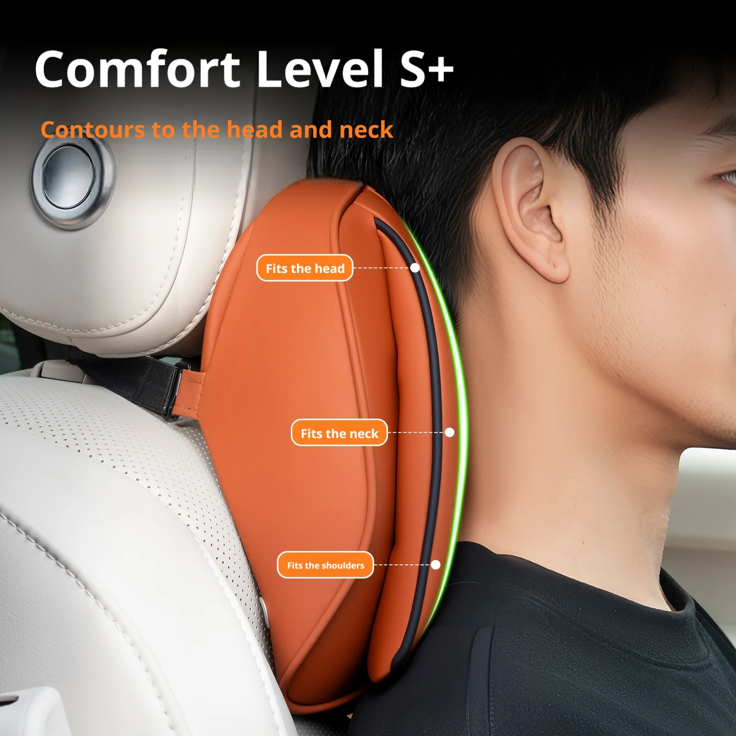 For Dodge Car Headrest Pillow Lumbar Pillow Luxury Nappa Leather Fit Challenger Charger Durango RAM 1500 RAM TRX Journey Caliber view 4
