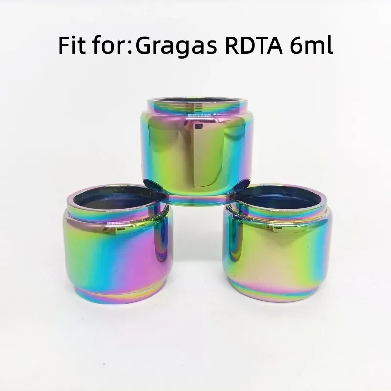 

3 PCS Rainbow Bubble Glass Tube For Oumier Gragas RDTA 6ml Machine Accessories