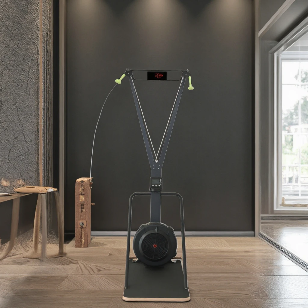 Black Air Ski Machine for Home And Gym Mechanical Cardio Fitness Equipment with Adjustable Exercise Resistance 2026