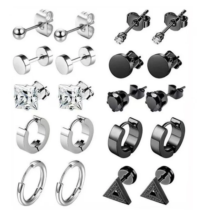 EVISPOL 316L Stainless Steel Small Hoop Earrings For Women Man Hypoallergenic Stud Earrings Fashion Ear Piercing Jewelry Gift