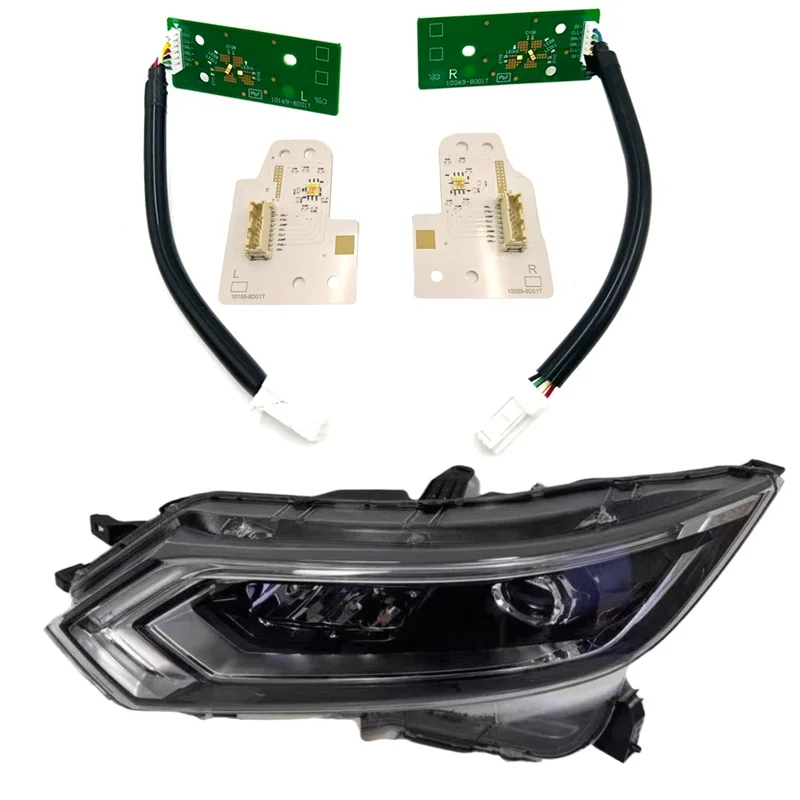 Aftermarket NEW LED Angel Eyes DRL Daytime Running Light LED Boards Turn Signal Light Boards for Nissan Qashqai J11 2019-2020
