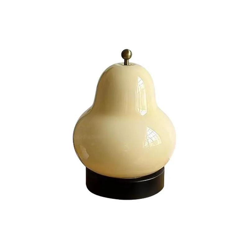 

Medieval French cream pear desk lamp, charging touch, portable atmosphere
